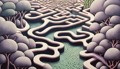 River flowing through maze v1