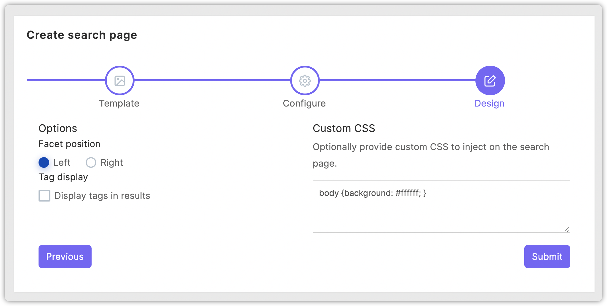 Quant Search Page Design White Background