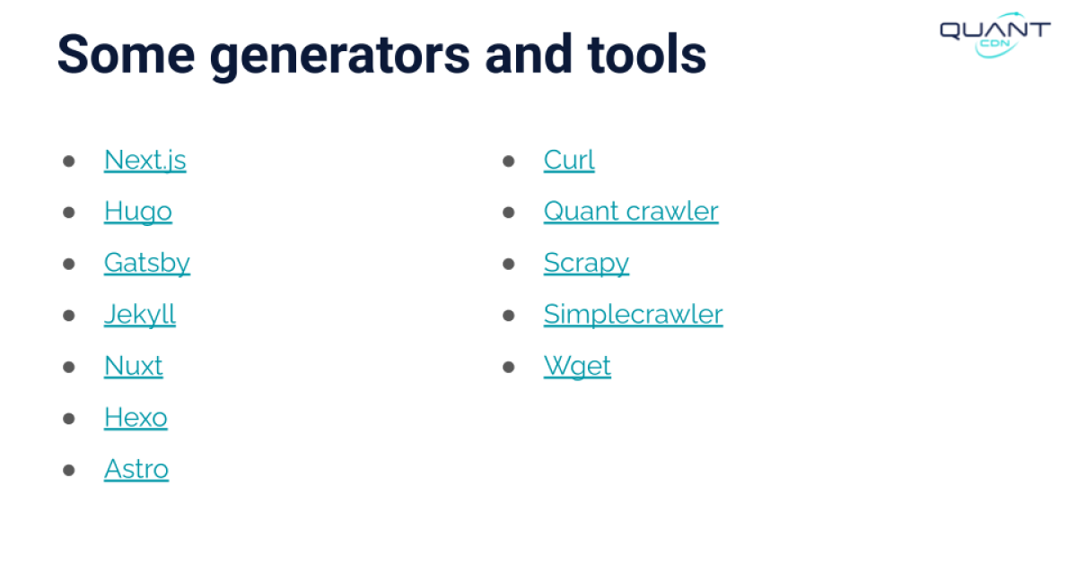 Stanford WebCamp 2023 talk by Kristen Pol - A survey of decoupled and static website solutions - slide 39